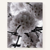 Zwarte en witte Floral Notitieboek (Voorkant)