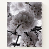 Zwarte en witte Floral Notitieboek (Achterkant)