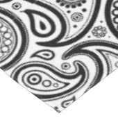 Zwarte en witte  Floral Paisley Tafelkleed (Gekanteld)