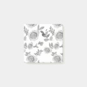 Zwarte en witte Floral Post Post-it® Notes (Voorkant)