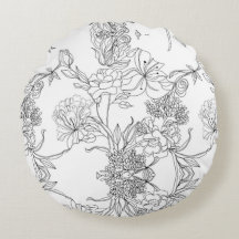 Zwarte en witte Floral