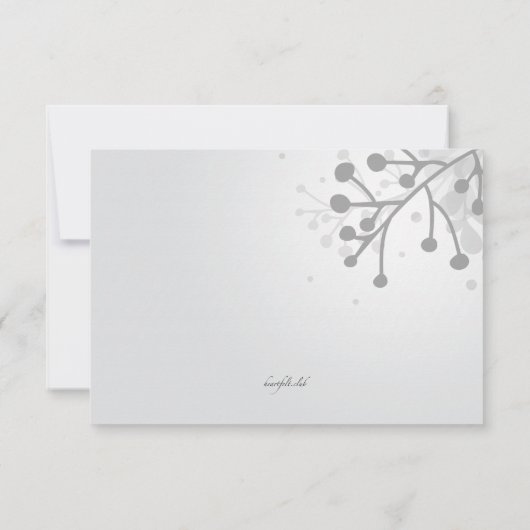 Zwarte en Witte Floral Sympathie Hartelijk dank Bedankkaart (Achterkant)