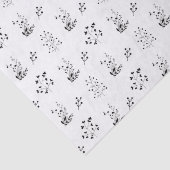 Zwarte en witte Floral Tissuepapier (Detail)