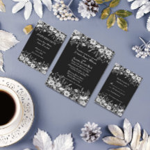 Zwarte en witte Floral Wedding