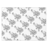 zwarte en witte florale tablet tafelkleed (Voorkant (Horizontaal))