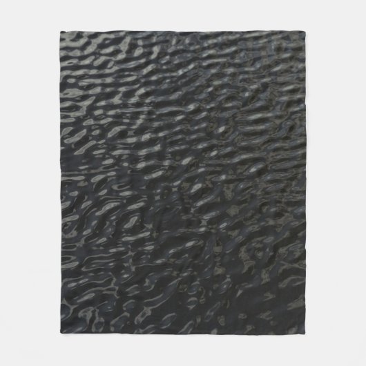 Zwarte en witte florale textiel fleece deken (Voorkant)