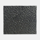 Zwarte en witte florale textiel fleece deken (Voorkant (Horizontaal))