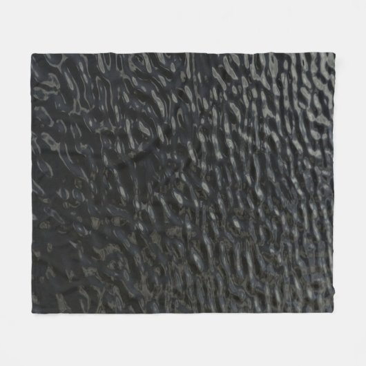 Zwarte en witte florale textiel fleece deken (Voorkant (Horizontaal))