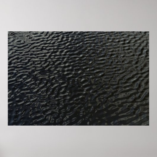 Zwarte en witte florale textiel poster (Voorkant)