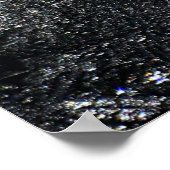 Zwarte en witte florale textiel poster (Hoek)