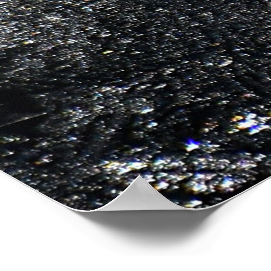 Zwarte en witte florale textiel poster (Hoek)