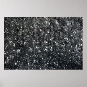 Zwarte en witte florale textiel poster