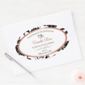 Zwarte en witte Florence Product Labels Roos Gold (Envelop)