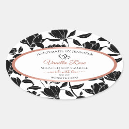 Zwarte en witte Florence Product Labels Roos Gold