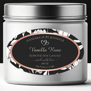 Zwarte en witte Florence Product Labels Roos Gold