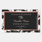 Zwarte en witte Florence Product Labels Roos Gold (Voorkant)