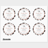 Zwarte en witte Florence Product Labels Roos Gold (Vel)