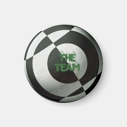 Zwarte en witte Footballs Magneet (Voorkant)