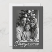 zwarte en witte foto feestdagenkaart (Voorkant)