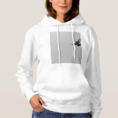 Zwarte en witte foto van duivenvliegende duif hoodie (Voorkant)