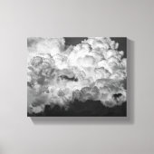 Zwarte en witte foto van grote storm wolken canvas afdruk (Voorkant)