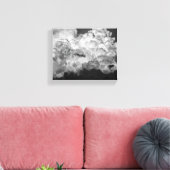 Zwarte en witte foto van grote storm wolken canvas afdruk (Insitu (Woonkamer))