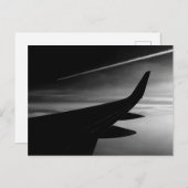 Zwarte en witte foto van het vliegtuig briefkaart (Voorkant / Achterkant)