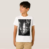 zwarte en witte foto van Saturn V T-shirt (Voorkant volledig)