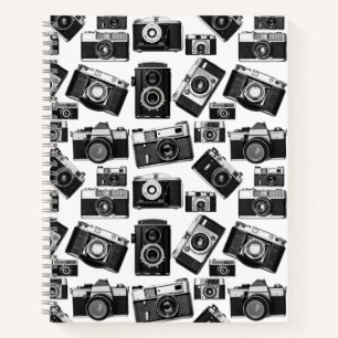 ZWARTE EN WITTE  FOTOGRAFIE CAMERASMOTIF  NOTITIEBOEK