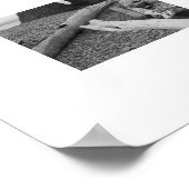 Zwarte en Witte Fotografische Zee Stacks Poster (Hoek)