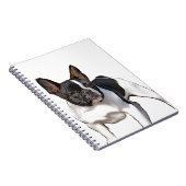 ZWARTE EN WITTE FRANSE BULLDOG NOTITIEBOEK (Rechterzijde)