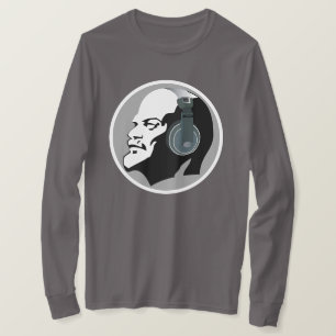 ZWARTE EN WITTE FUNKY LENIN T-SHIRT