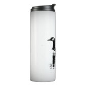 Zwarte en witte gans thermosbeker (Gedraaid links)