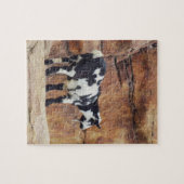 Zwarte en witte gebergte op Rocks Legpuzzel (Horizontaal)