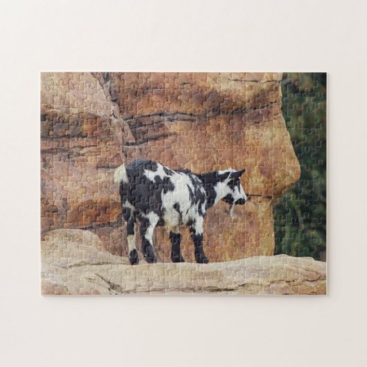 Zwarte en witte gebergte op Rocks Legpuzzel (Horizontaal)