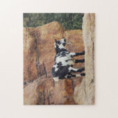Zwarte en witte gebergte op Rocks Legpuzzel (Verticaal)