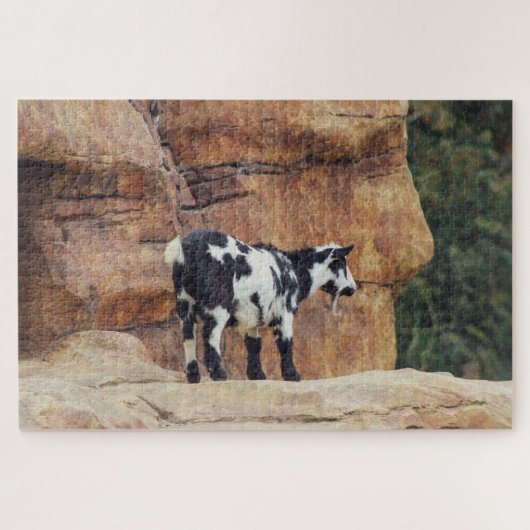 Zwarte en witte gebergte op Rocks Legpuzzel (Horizontaal)