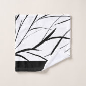Zwarte en witte geborstelde textuur bad handdoek (Wasdoekje)