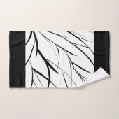Zwarte en witte geborstelde textuur bad handdoek (Handdoek)