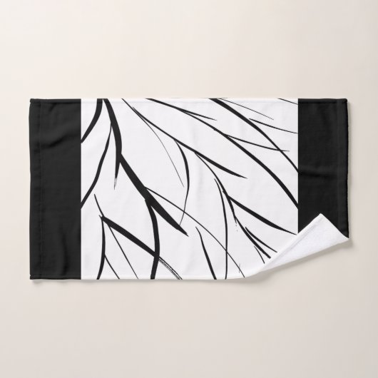 Zwarte en witte geborstelde textuur bad handdoek (Handdoek)