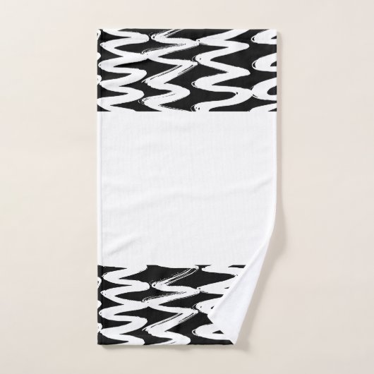 Zwarte en witte geborstelde textuur bad handdoek (Handdoek)