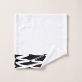Zwarte en witte geborstelde textuur bad handdoek (Wasdoekje)