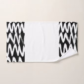 Zwarte en witte geborstelde textuur bad handdoek (Handdoek)