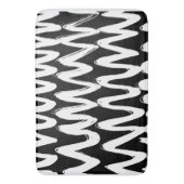 Zwarte en witte geborstelde textuur badmat (Voorkant Verticaal)