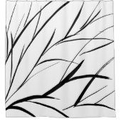 Zwarte en witte geborstelde textuur douchegordijn (Voorkant)