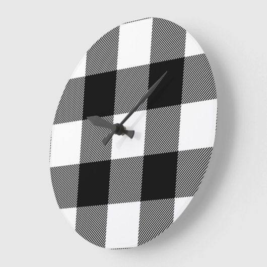 zwarte en witte gebuffellazen grote klok (Hoek)