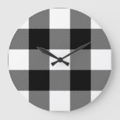 zwarte en witte gebuffellazen grote klok (Voorkant)