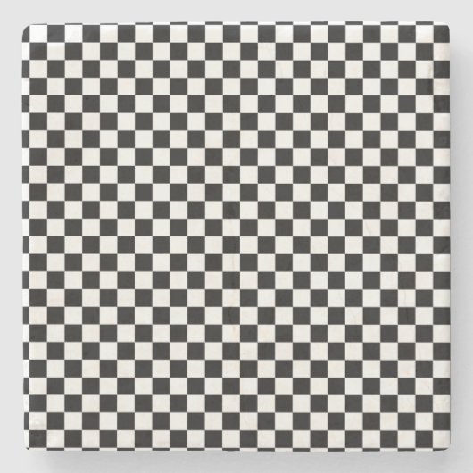 ZWARTE EN WITTE GECONTROLEERDE ONDERZETTER VAN KER (Voorkant)