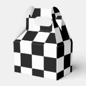 Zwarte en Witte Gecontroleerde Vlaggenbak Bedankdoosjes (Achterkant)