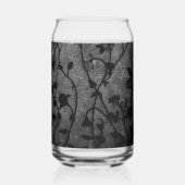 Zwarte en witte gegotische Antiek Floral Blikvorm Glas (Achterkant)